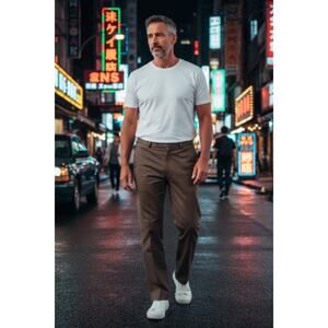 Haggard Iron Free Men's Premium Brwon Khaki Pants - 36x30